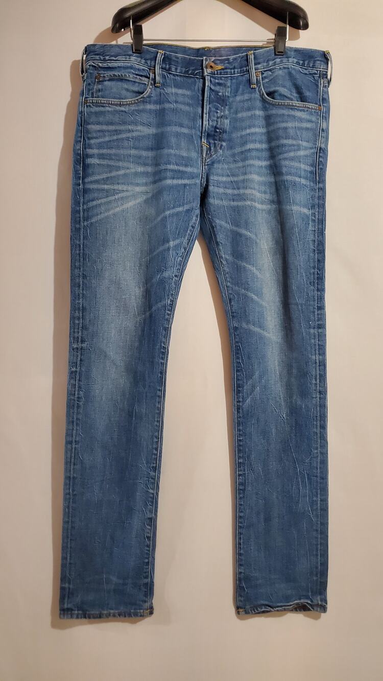 True Religion Mens Rocco Button Fly Relaxed Skinny Jeans Size 36 Medium Wash